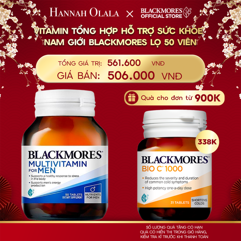  DEAL 4: VITAMIN TỔNG HỢP HỖ TRỢ SỨC KHỎE NAM GIỚI BLACKMORES MULTIVITAMIN FOR MEN LỌ 50 VIÊN 