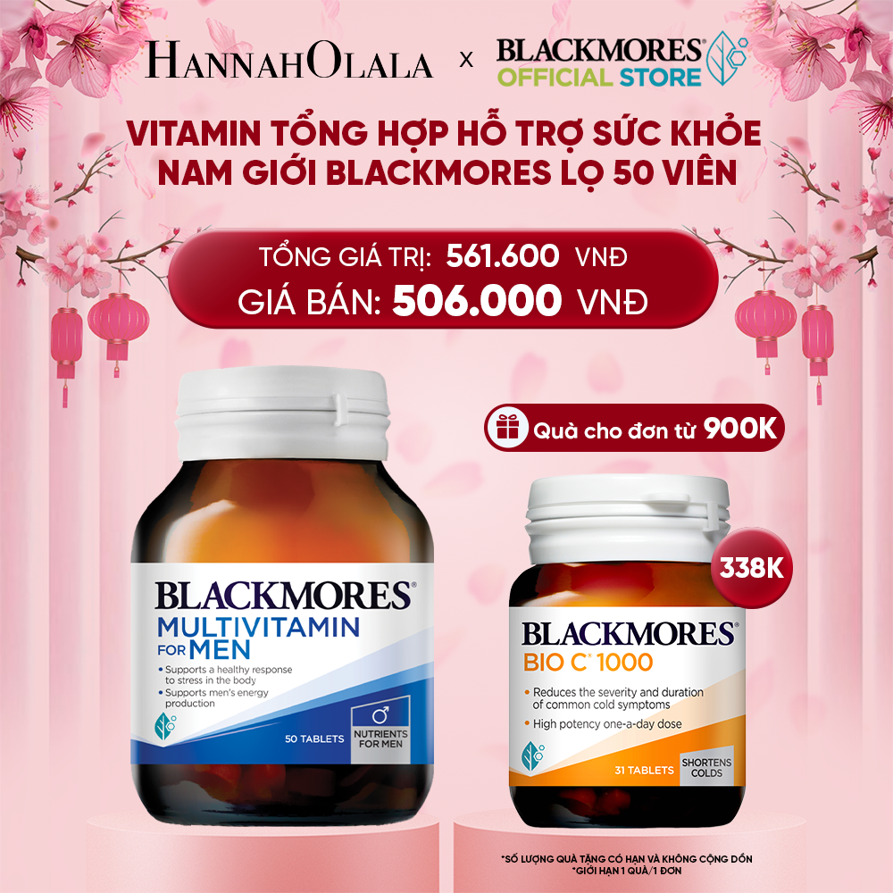  DEAL 4: VITAMIN TỔNG HỢP HỖ TRỢ SỨC KHỎE NAM GIỚI BLACKMORES MULTIVITAMIN FOR MEN LỌ 50 VIÊN 