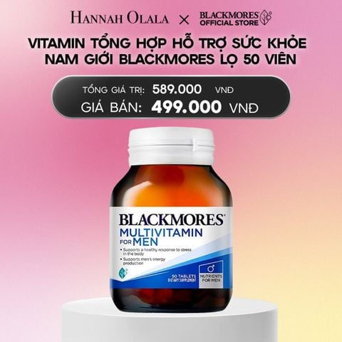  VITAMIN TỔNG HỢP HỖ TRỢ SỨC KHỎE NAM GIỚI BLACKMORES MULTIVITAMIN FOR MEN LỌ 50 VIÊN_A2073 