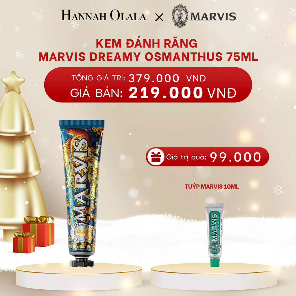  A1198_DEAL 3: KEM ĐÁNH RĂNG MARVIS TUÝP FULLSIZE 75/85ML TRẮNG RĂNG THƠM MIỆNG 