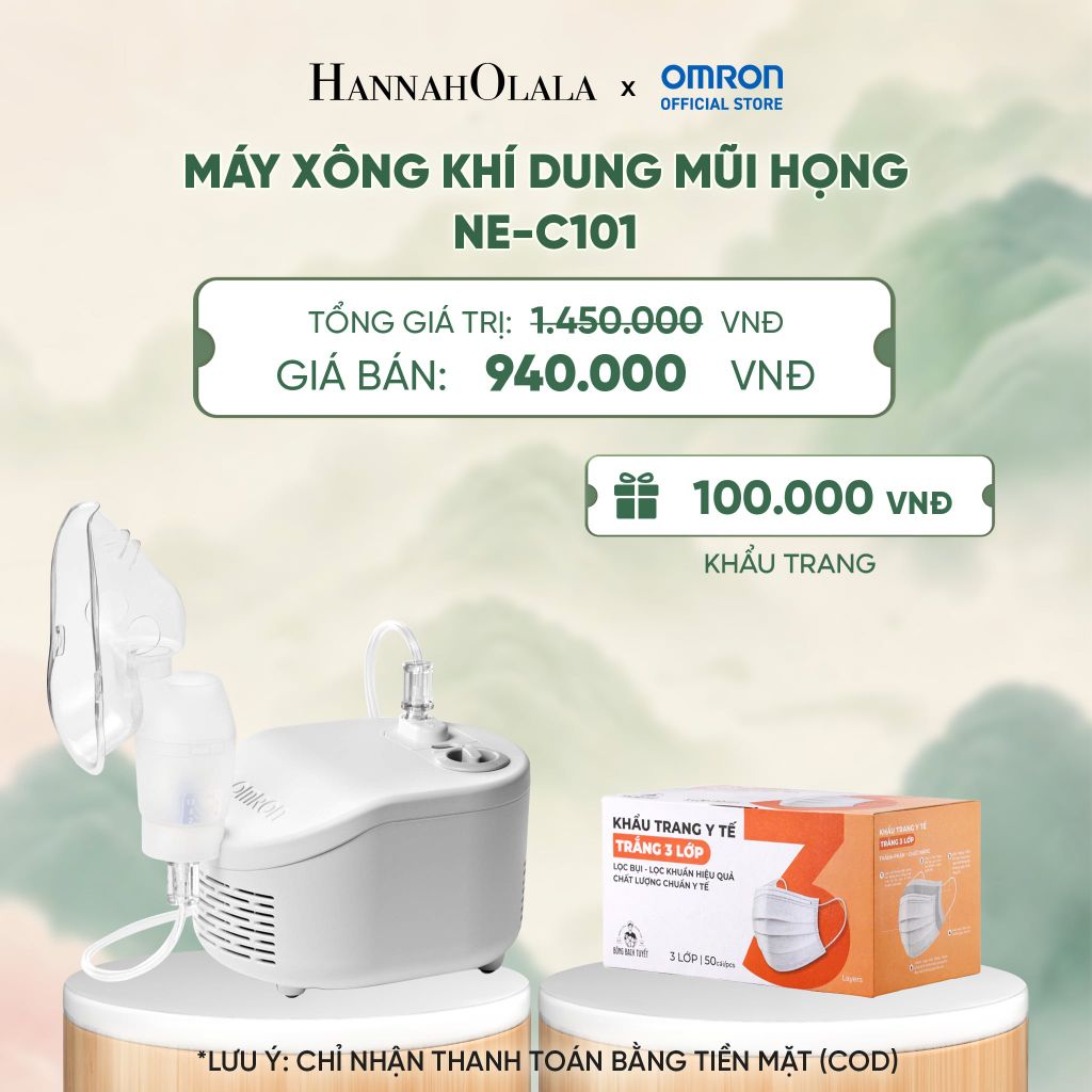  MÁY XÔNG KHÍ DUNG MŨI HỌNG OMRON NE-C101 - DEAL 7 - A1032 