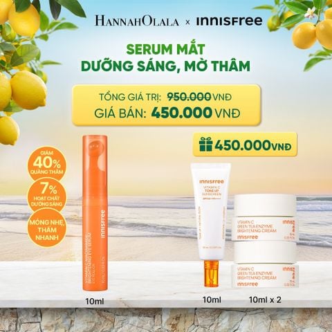  MỚI - SERUM MẮT DƯỠNG SÁNG MỜ THÂM INNISFREE VITAMIN C NIACINAMIDE BRIGHTENING EYE SERUM 10G - A1976 