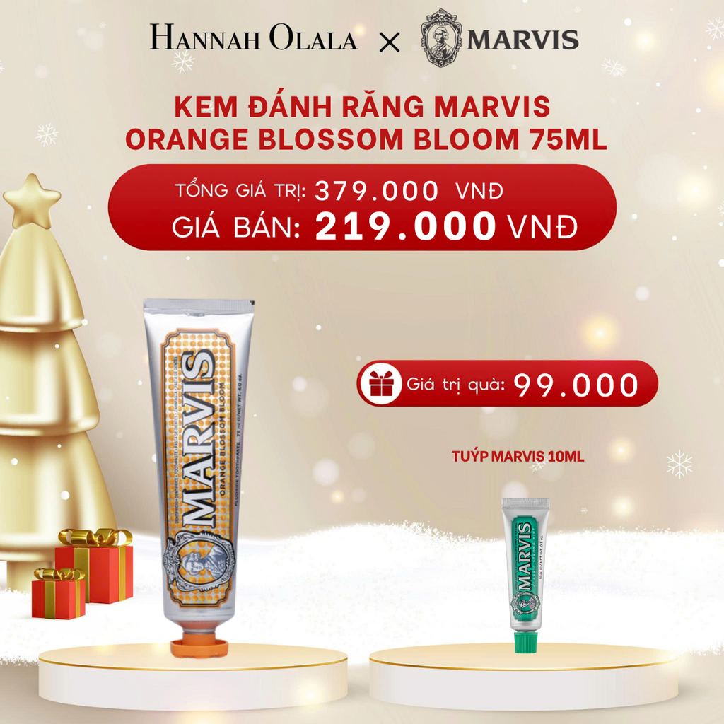  A1198_DEAL 3: KEM ĐÁNH RĂNG MARVIS TUÝP FULLSIZE 75/85ML TRẮNG RĂNG THƠM MIỆNG 