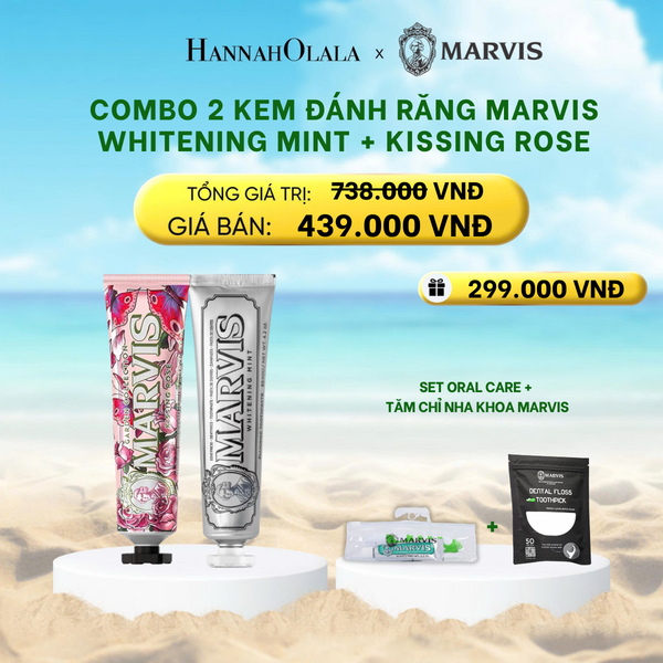  COMBO 2 KEM ĐÁNH RĂNG MARVIS 75ML/85ML - LÀM SẠCH RĂNG, GIỮ HƠI THỞ THƠM MÁT 