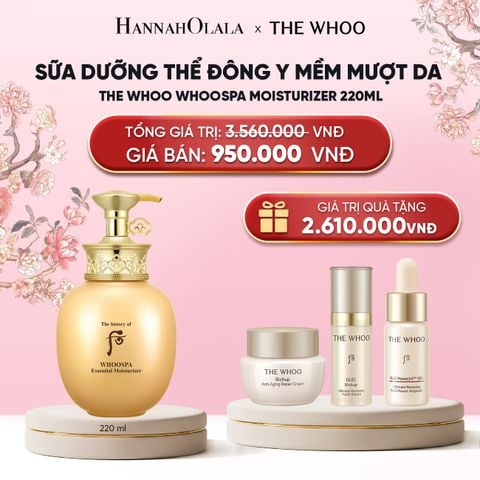  SỮA DƯỠNG THỂ ĐÔNG Y MỀM MƯỢT DA THE HISTORY OF WHOO WHOOSPA MOISTURIZER 220ML 