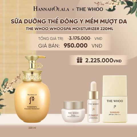 SỮA DƯỠNG THỂ ĐÔNG Y MỀM MƯỢT DA THE HISTORY OF WHOO WHOOSPA MOISTURIZER 220ML - A125 