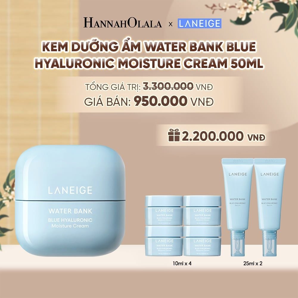  KEM DƯỠNG ẨM WATER BANK BLUE HYALURONIC MOISTURE CREAM 50ML - A556 