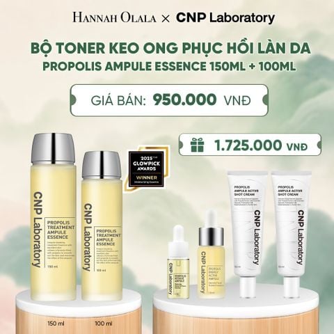  BỘ TONER KEO ONG PHỤC HỒI LÀN DA CNP PROPOLIS TREATMENT AMPULE ESSENCE 150ML + 100ML - A833 