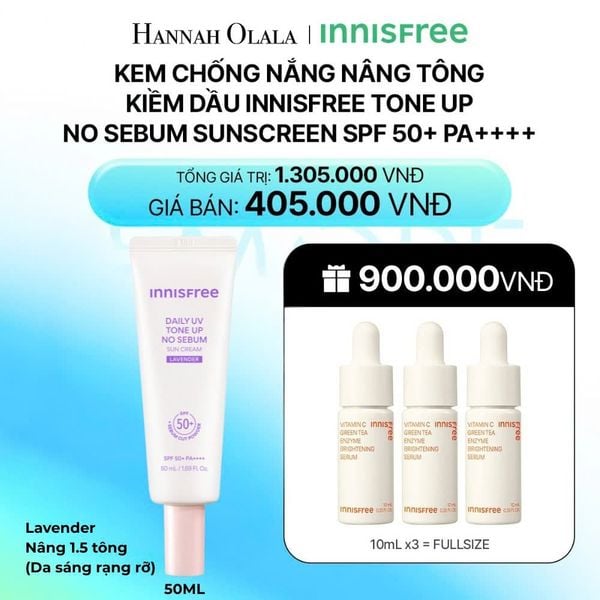  DEAL 1: [MỚI] KEM CHỐNG NẮNG NÂNG TÔNG KIỀM DẦU INNISFREE TONE UP NO SEBUM SUNSCREEN SPF 50+ PA++++_ A109 