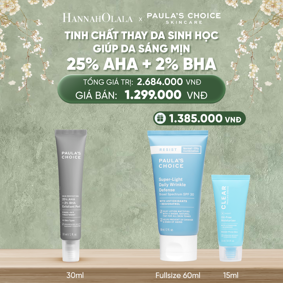  DEAL 12: TINH CHẤT THAY DA SINH HỌC GIÚP DA SÁNG MỊN SKIN PERFECTING 25% AHA + 2% BHA EXFOLIANT PEEL 30ML 