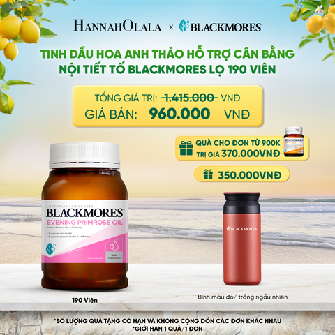  TINH DẦU HOA ANH THẢO HỖ TRỢ CÂN BẰNG NỘI TIẾT TỐ BLACKMORES EVENING PRIMROSE OIL LỌ 190 VIÊN _ KEY DEAL 2 
