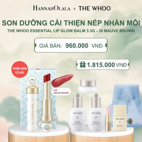  PHIÊN BẢN LỄ HỘI - BỘ SON DƯỠNG CẢI THIỆN NẾP NHĂN MÔI THE WHOO ESSENTIAL LIP GLOW BALM - 39 MAUVE BROWN - A311 