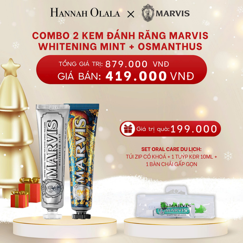  A1195_DEAL 2: COMBO 2 KEM ĐÁNH RĂNG MARVIS 75ML/85ML - LÀM SẠCH RĂNG, GIỮ HƠI THỞ THƠM MÁT 
