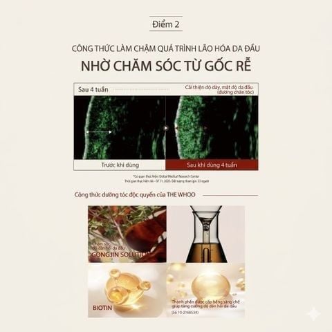  MỚI - BỘ GỘI XẢ NGĂN NGỪA RỤNG TÓC WHOO SPA SCALP ANTI-AGING & HAIR LIFTING SHAMPOO SET 