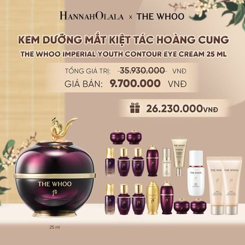  BỘ KEM DƯỠNG VÙNG MẮT KIỆT TÁC HOÀNG CUNG THE WHOO IMPERIAL YOUTH CONTOUR EYE CREAM 25ML SPECIAL SET - A140 