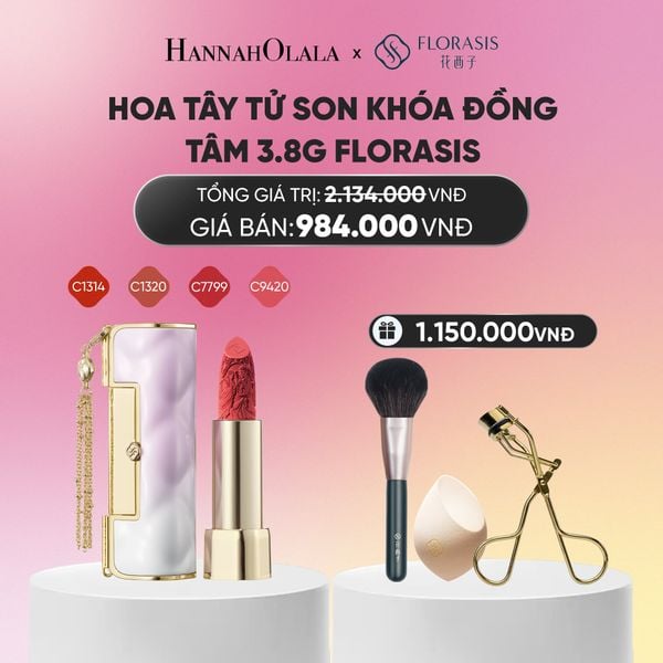  HOA TÂY TỬ SON KHÓA ĐỒNG TÂM 3.8G FLORASIS - BLOOMING ROUGE SOFT MATTE LOVE LOCK_A1552 