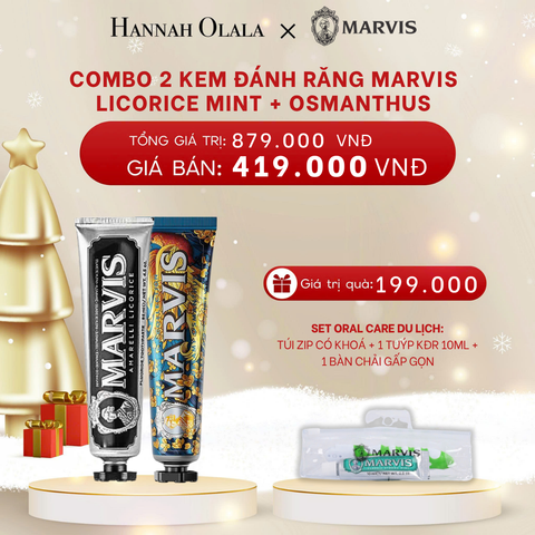  A1195_DEAL 2: COMBO 2 KEM ĐÁNH RĂNG MARVIS 75ML/85ML - LÀM SẠCH RĂNG, GIỮ HƠI THỞ THƠM MÁT 