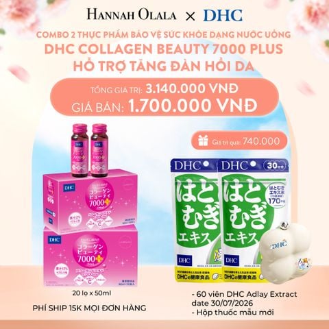  A236_DEAL 9: COMBO 2 THỰC PHẨM BẢO VỆ SỨC KHỎE DHC COLLAGEN BEAUTY 7000 PLUS DẠNG NƯỚC UỐNG HỖ TRỢ TĂNG ĐÀN HỒI DA 