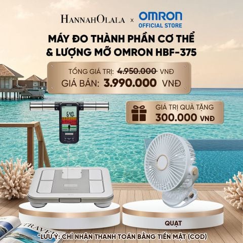  MÁY ĐO THÀNH PHẦN CƠ THỂ & LƯỢNG MỠ OMRON HBF-375 - DÙNG 8 CẢM BIẾN ĐỂ ĐO TOÀN BỘ CƠ THỂ_ D1275 