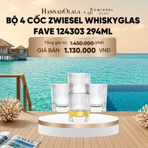  BỘ 4 CỐC ZWIESEL WHISKYGLAS FAVE 124303 294ML_ D1124 