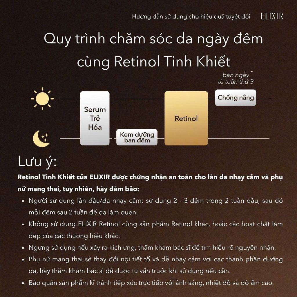  KEM DƯỠNG DA CẢI THIỆN 11 LOẠI NẾP NHĂN SÂU ELIXIR RETINOL POWER WRINKLE SMOOTHING CREAM 22G ( PHIÊN BẢN CẢI TIẾN MỚI) - DEAL 17 