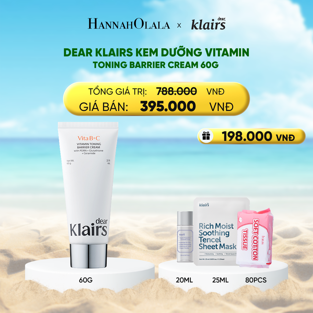  DEAR KLAIRS KEM DƯỠNG VITAMIN TONING BARRIER CREAM 60G
DEAL MỚI 