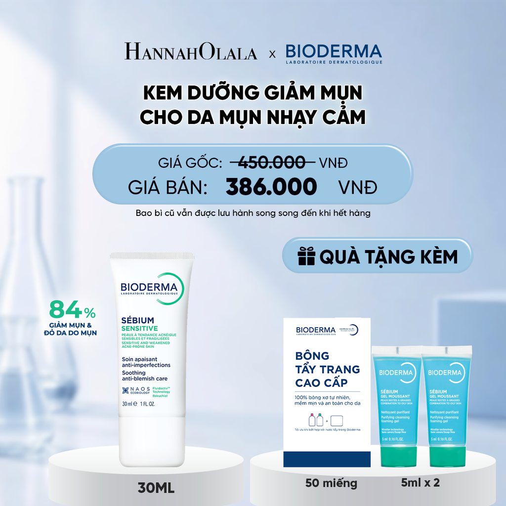  KEM DƯỠNG GIẢM MỤN VIÊM CHO DA MỤN NHẠY CẢM VÀ DỄ NỔI MỤN 