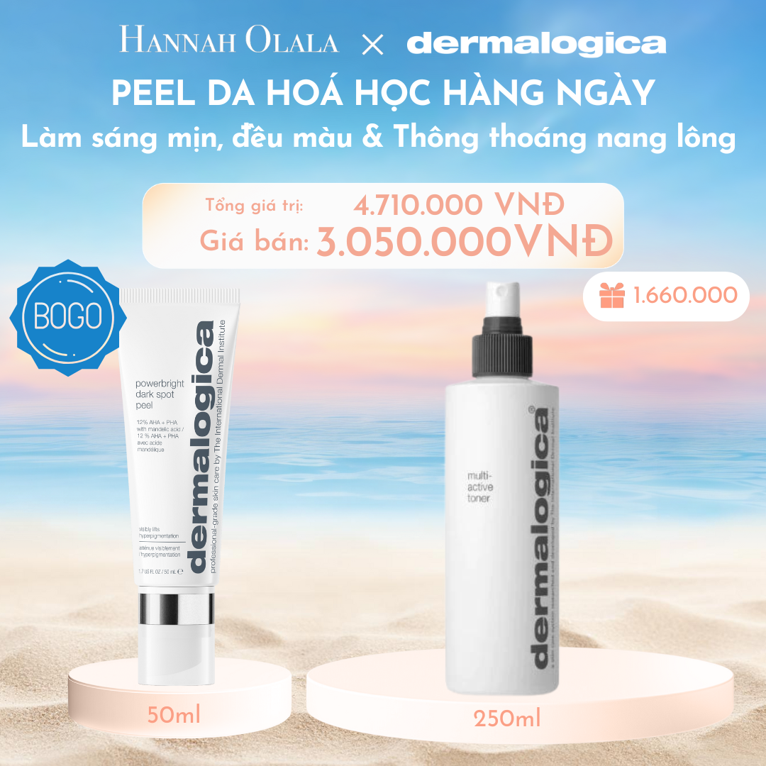  C277_DEAL 11: FLASHDEAL 2B: BOGO PEEL CẢI THIỆN BỀ MẶT DA LÀM SÁNG RÕ RỆT CÁC ĐỐM NÂU POWERBRIGHT DARK SPOT PEEL 50ML - TẶNG XỊT KHOÁNG CẤP ẨM TỨC THÌ MULTI ACTIVE TONER - 250ML 
