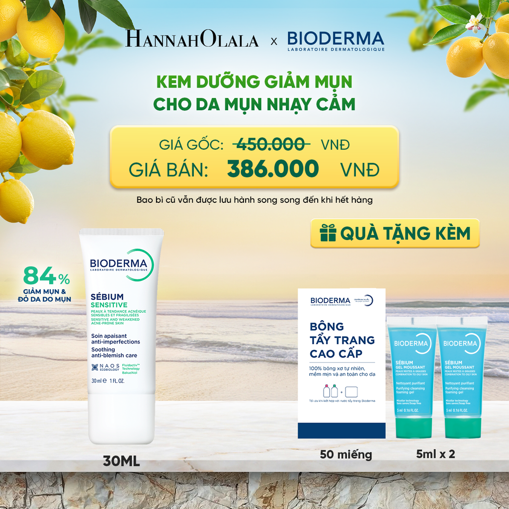  KEM DƯỠNG GIẢM MỤN VIÊM CHO DA MỤN NHẠY CẢM VÀ DỄ NỔI MỤN 