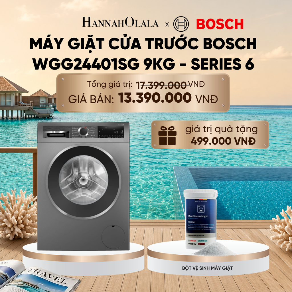  MÁY GIẶT CỬA TRƯỚC BOSCH WGG24401SG 9KG - SERIES 6_ D1249 