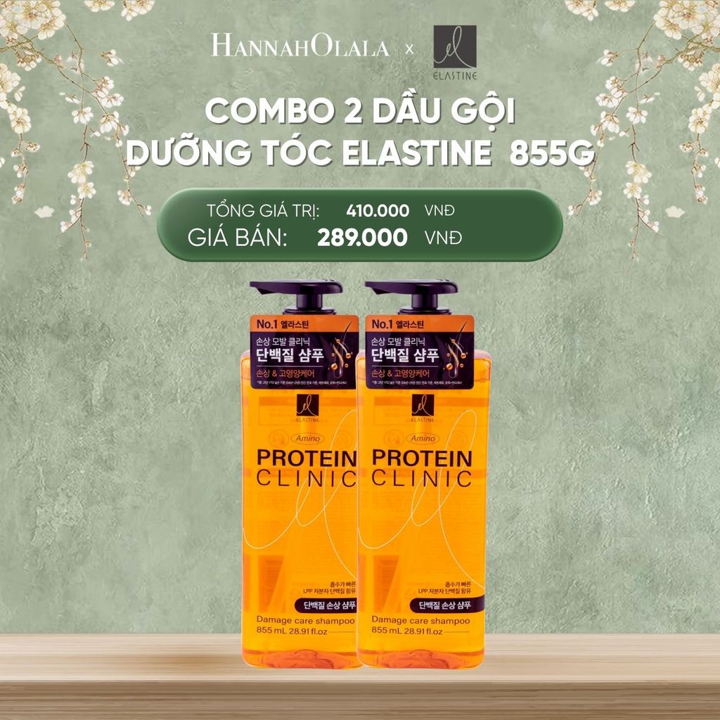  DEAL 4: COMBO 2 DẦU GỘI DƯỠNG TÓC ELASTINE 855G 