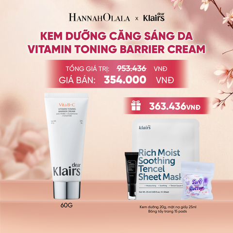  DEAR KLAIRS KEM DƯỠNG VITAMIN TONING BARRIER CREAM 60G - A326 