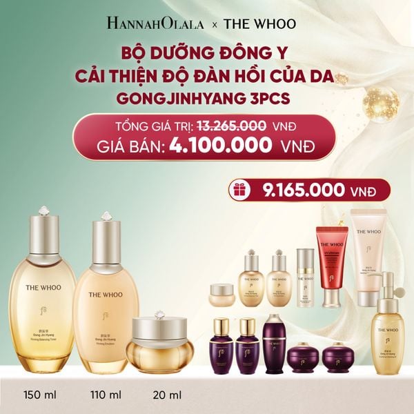  DEAL 9: PHIÊN BẢN ĐẶC BIỆT - BỘ DƯỠNG ĐÔNG Y CẢI THIỆN ĐỘ ĐÀN HỒI CỦA DA THE WHOO GONGJINHYANG 3PCS SPECIAL SET 