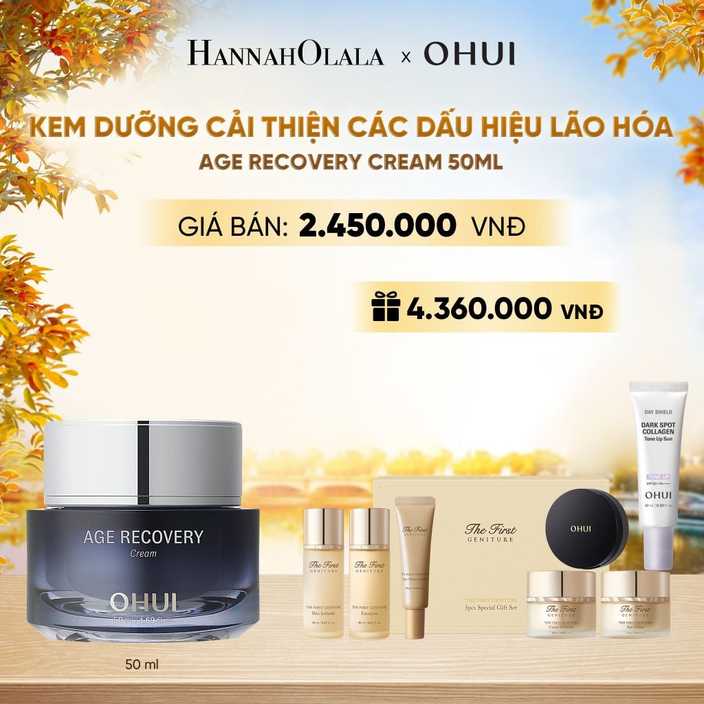  KEM DƯỠNG CẢI THIỆN CÁC DẤU HIỆU LÃO HÓA OHUI AGE RECOVERY CREAM 50ML - E2174 