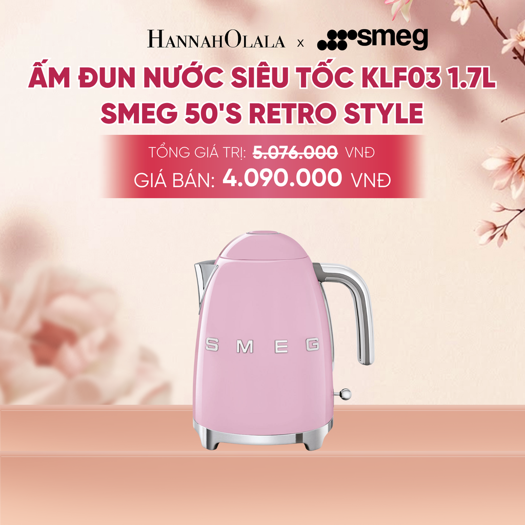  ẤM ĐUN NƯỚC SIÊU TỐC KLF03 1.7L SMEG 50'S RETRO STYLE - A965 