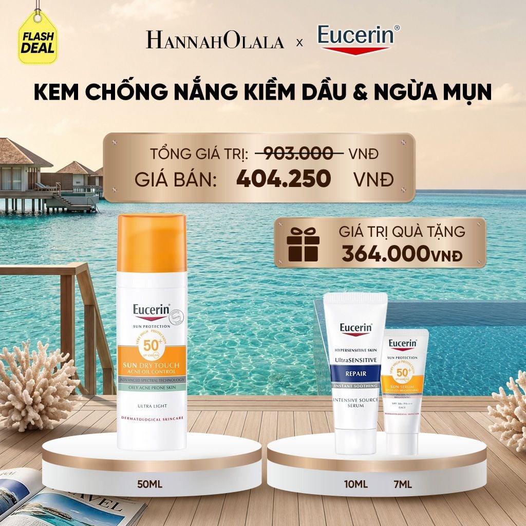  FD9: KEM CHỐNG NẮNG GIÚP HỖ TRỢ GIẢM BÓNG NHỜN EUCERIN SUN DRY TOUCH OIL CONTROL FACE SPF50+ 50ML_ D316 