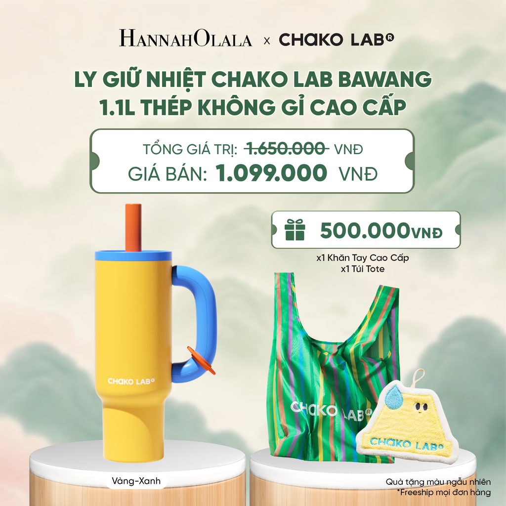  LY GIỮ NHIỆT CHAKO LAB BAWANG 1.1L THÉP KHÔNG GỈ CAO CẤP - A4006 