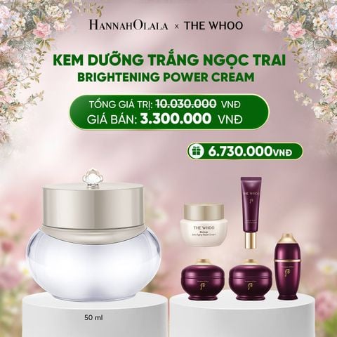  DEAL 10: KEM DƯỠNG TRẮNG NGỌC TRAI THE WHOO BRIGHTENING POWER CREAM 50ML 