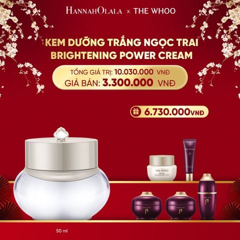  DEAL 10: KEM DƯỠNG TRẮNG NGỌC TRAI THE WHOO BRIGHTENING POWER CREAM 50ML 
