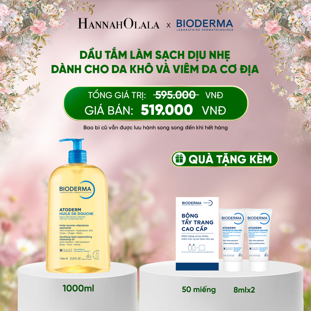  DEAL 10: DẦU TẮM GIÚP LÀM SẠCH, LÀM DỊU VÀ DƯỠNG ẨM DÀNH CHO DA KHÔ, DA NHẠY CẢM 