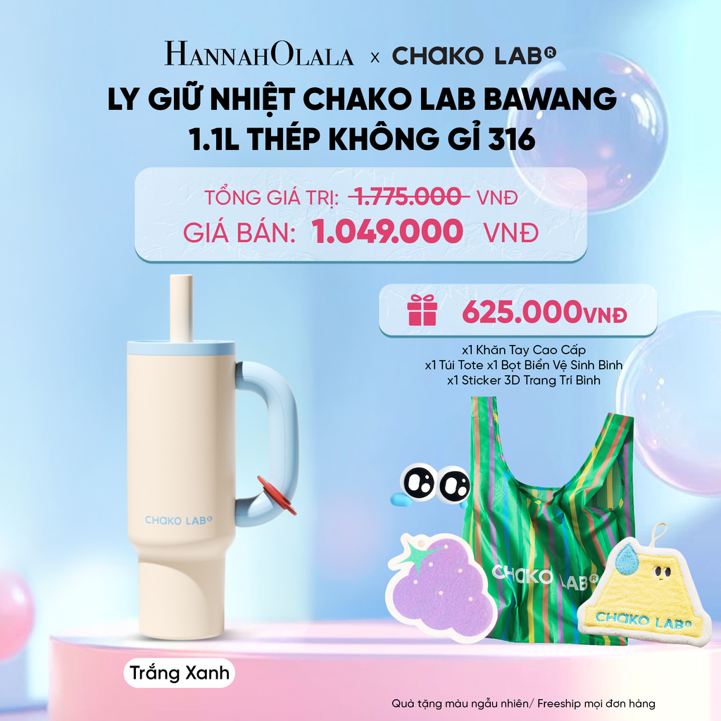  LY GIỮ NHIỆT CHAKO LAB BAWANG 1.1L THÉP KHÔNG GỈ 316 