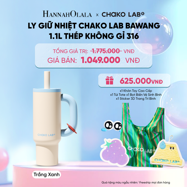  LY GIỮ NHIỆT CHAKO LAB BAWANG 1.1L THÉP KHÔNG GỈ 316 