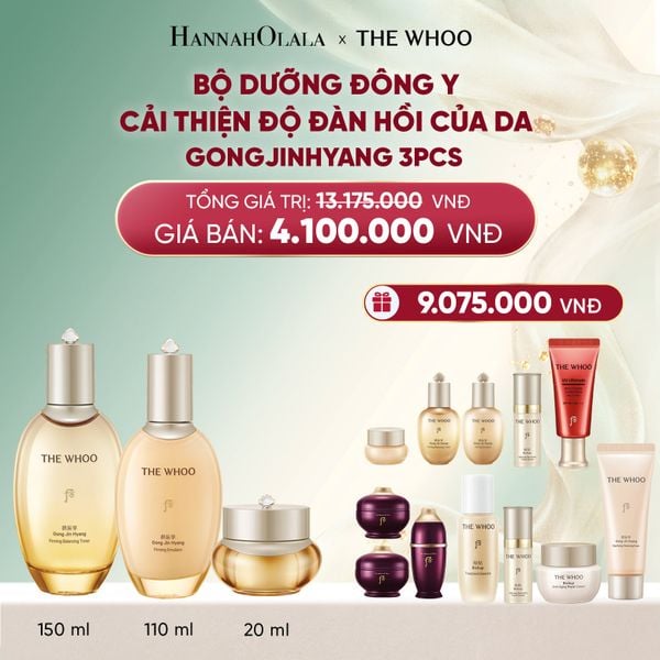  DEAL 9: PHIÊN BẢN ĐẶC BIỆT - BỘ DƯỠNG ĐÔNG Y CẢI THIỆN ĐỘ ĐÀN HỒI CỦA DA THE WHOO GONGJINHYANG 3PCS SPECIAL SET 
