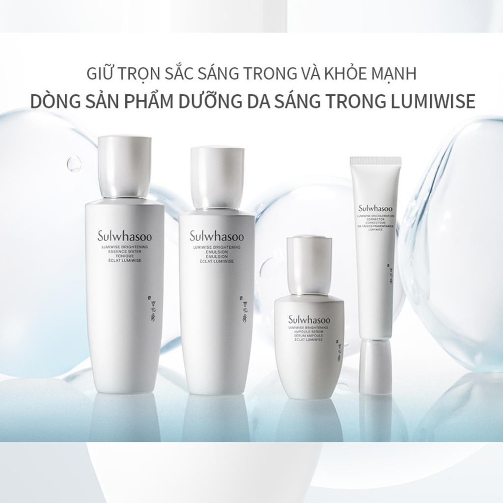  D60_DEAL 10: TINH CHẤT BẠCH SÂM DƯỠNG SÁNG DA SULWHASOO LUMIWISE BRIGHTENING AMPOULE SERUM 30ML 