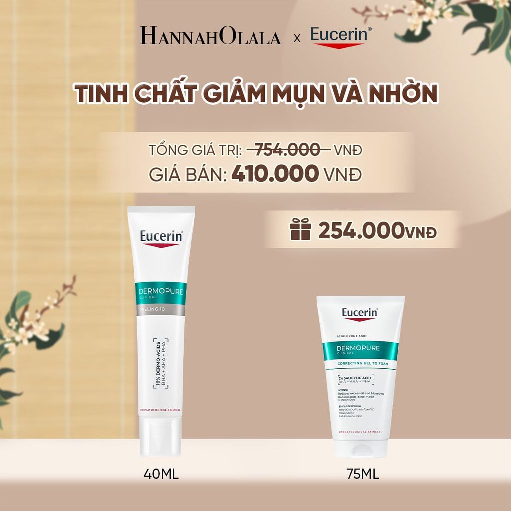  TINH CHẤT GIẢM MỤN VÀ NHỜN EUCERIN DERMOPURE CLINICAL PEELING 10 40ML - A1223 