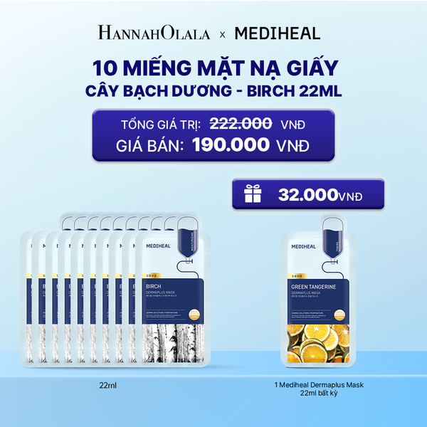  MEDIHEAL MẶT NẠ DERMAPLUS MASK 22ML (COMBO 10 MIẾNG) BẤT KỲ_K184 