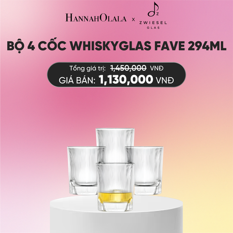  BỘ 4 CỐC ZWIESEL WHISKYGLAS FAVE 124303 294ML 
