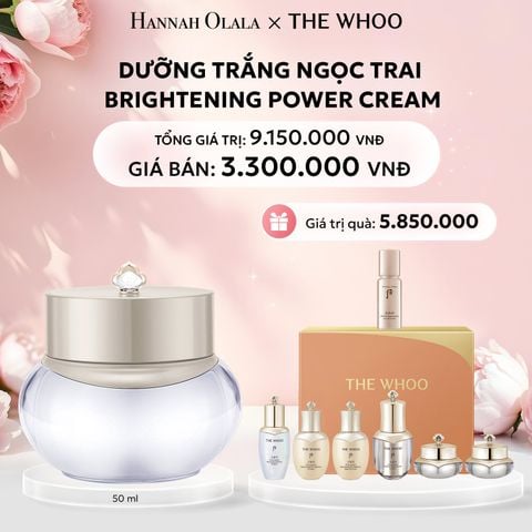  E810: DEAL 9: KEM DƯỠNG TRẮNG NGỌC TRAI THE WHOO BRIGHTENING POWER CREAM 50ML - [GIAO HÀNG TỪ 03/10] 