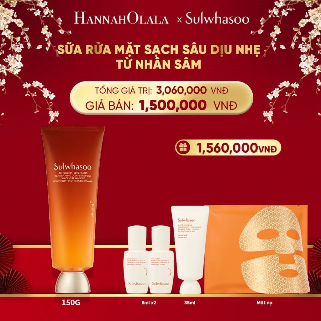  DEAL 8: SỮA RỬA MẶT SẠCH SÂU DỊU NHẸ TỪ NHÂN SÂM 150G (MỚI) 