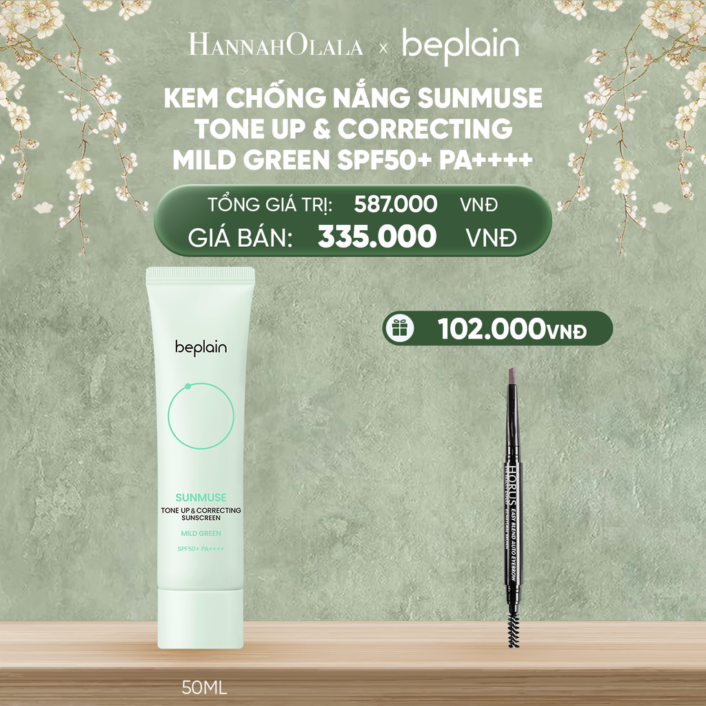  DEAL 3: KEM CHỐNG NẮNG BEPLAIN SUNMUSE MOISTURE SUNSCREEN SPF50+ PA++++ 50ML (MÀU XANH DƯƠNG) 